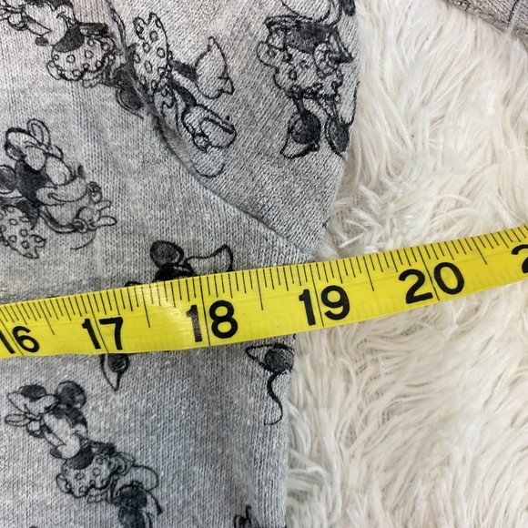 Disney Parks Minnie Mouse All Over Print Grey Long Sleeve Womens US M - Picture 7 of 7